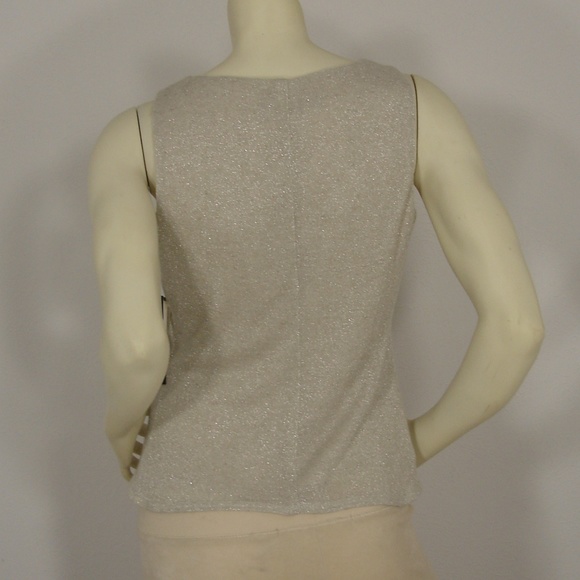 NWT SPENCER ALEXIS LACE METALLIC TANK TOP S - Picture 3 of 7
